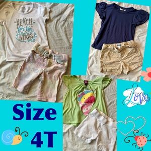 Three Size 4T girls ShortSets